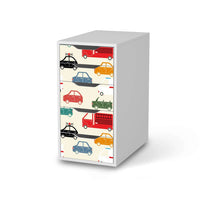 Klebefolie für Möbel Cars - IKEA Alex 5 Schubladen - weiss