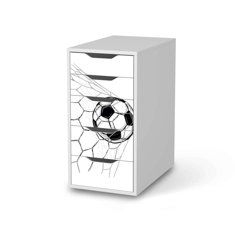 Klebefolie für Möbel Eingenetzt - IKEA Alex 5 Schubladen - weiss