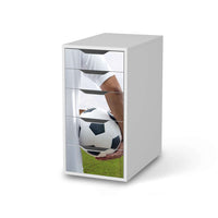 Klebefolie für Möbel Footballmania - IKEA Alex 5 Schubladen - weiss