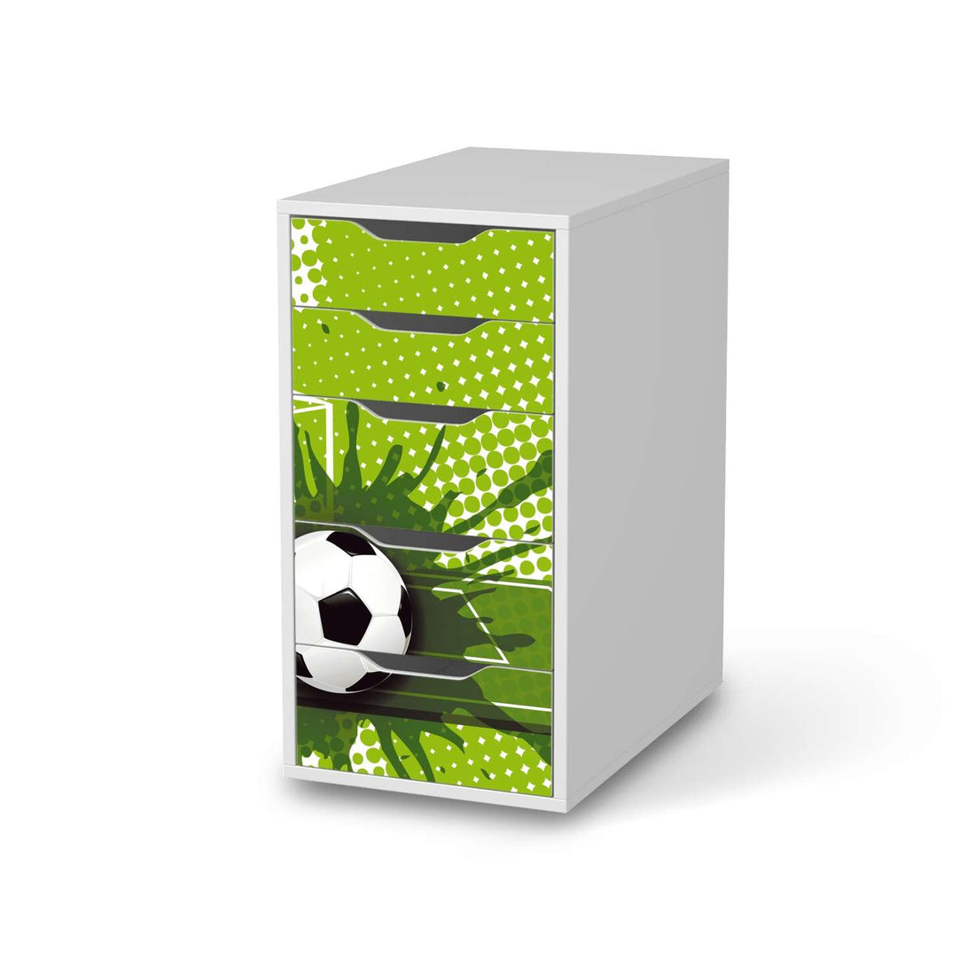 Klebefolie für Möbel Goal - IKEA Alex 5 Schubladen - weiss