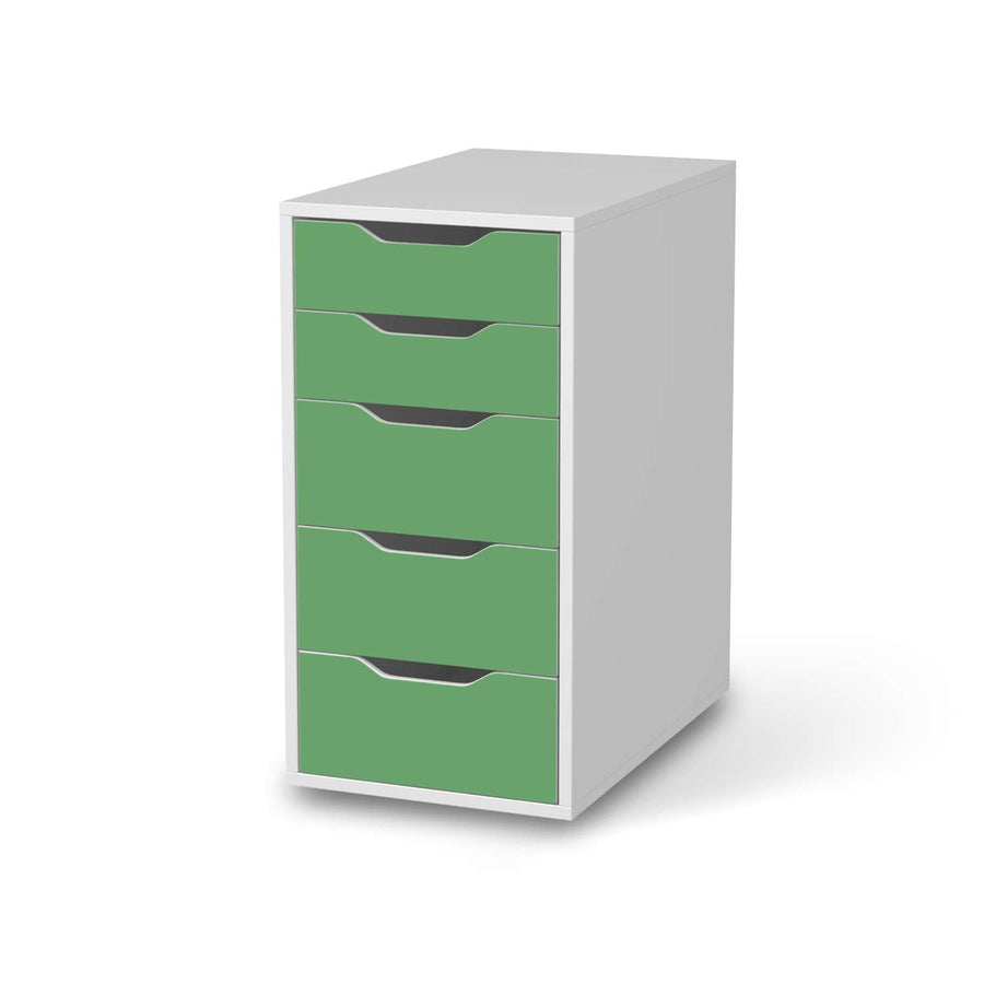 Klebefolie für Möbel Grün Light - IKEA Alex 5 Schubladen - weiss