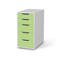 Klebefolie für Möbel Hellgrün Light - IKEA Alex 5 Schubladen - weiss