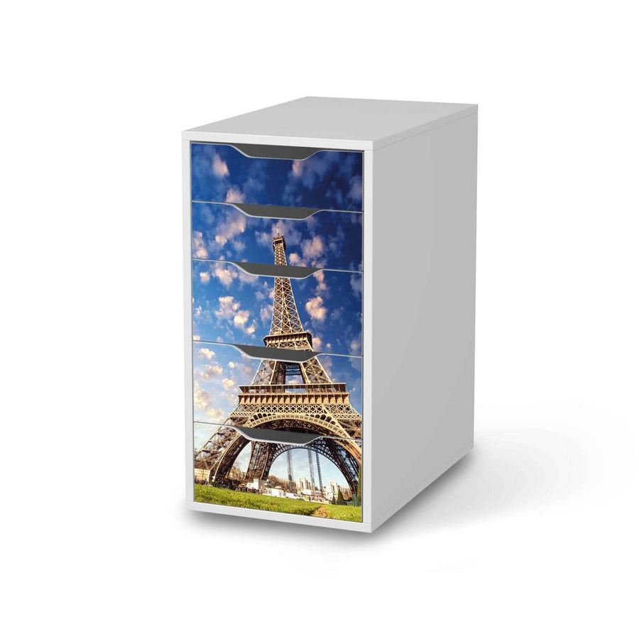 Klebefolie für Möbel La Tour Eiffel - IKEA Alex 5 Schubladen - weiss