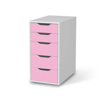 Klebefolie für Möbel Pink Light - IKEA Alex 5 Schubladen - weiss