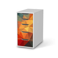 Klebefolie für Möbel Polygon - IKEA Alex 5 Schubladen - weiss