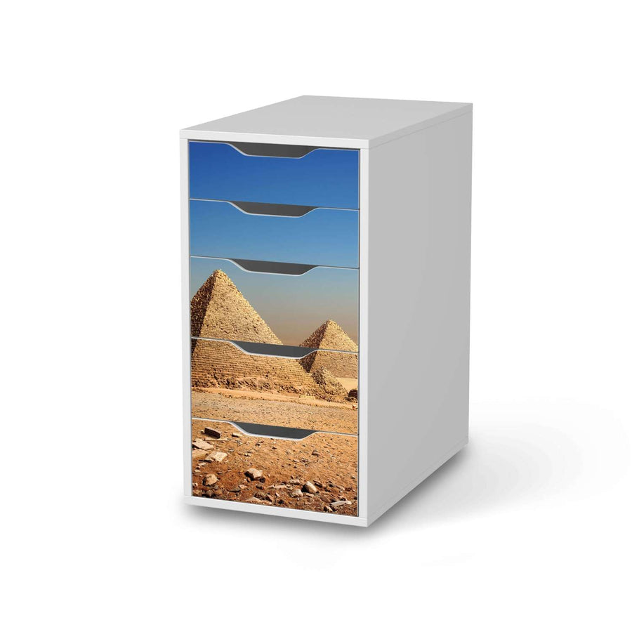 Klebefolie für Möbel Pyramids - IKEA Alex 5 Schubladen - weiss