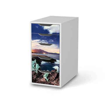 Klebefolie für Möbel Seaside - IKEA Alex 5 Schubladen - weiss