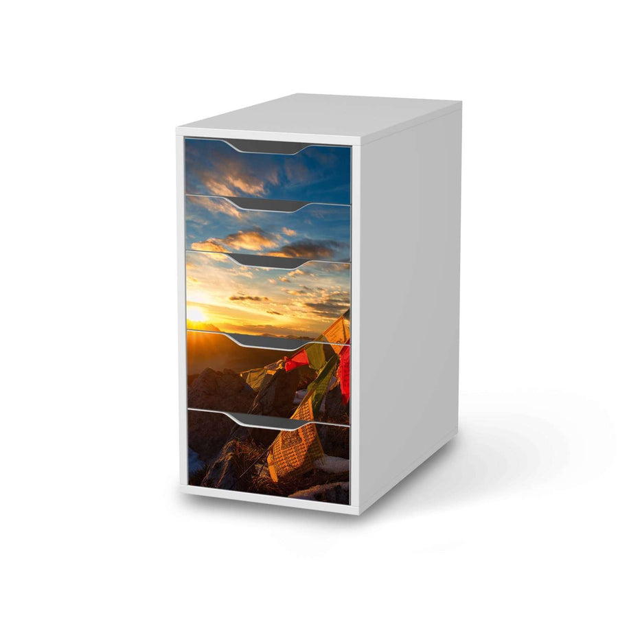 Klebefolie für Möbel Tibet - IKEA Alex 5 Schubladen - weiss