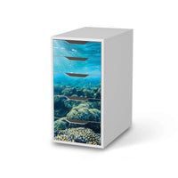 Klebefolie für Möbel Underwater World - IKEA Alex 5 Schubladen - weiss