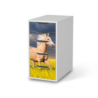 Klebefolie für Möbel Wildpferd - IKEA Alex 5 Schubladen - weiss
