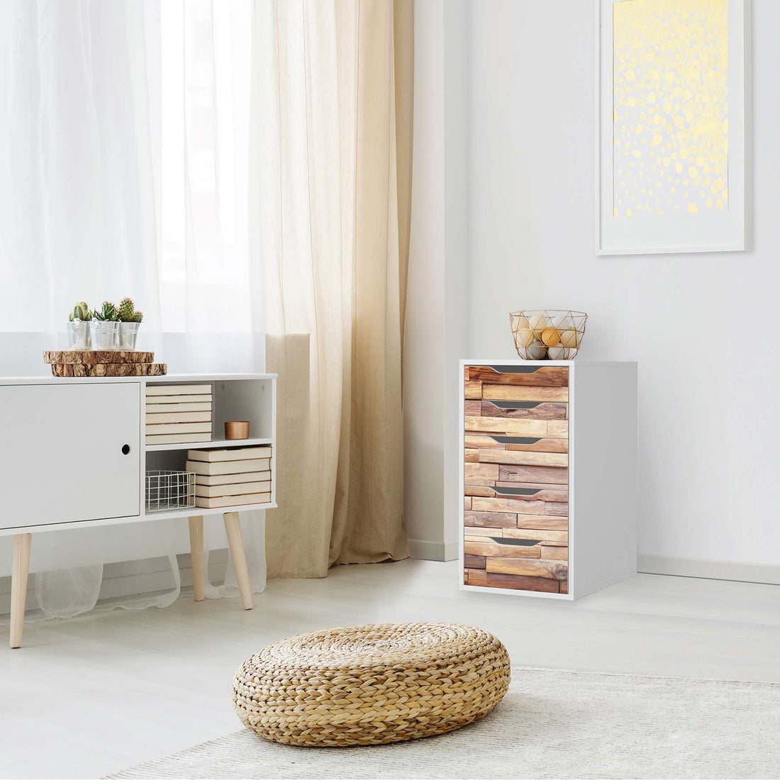 Klebefolie für Möbel Artwood - IKEA Alex 5 Schubladen - Wohnzimmer