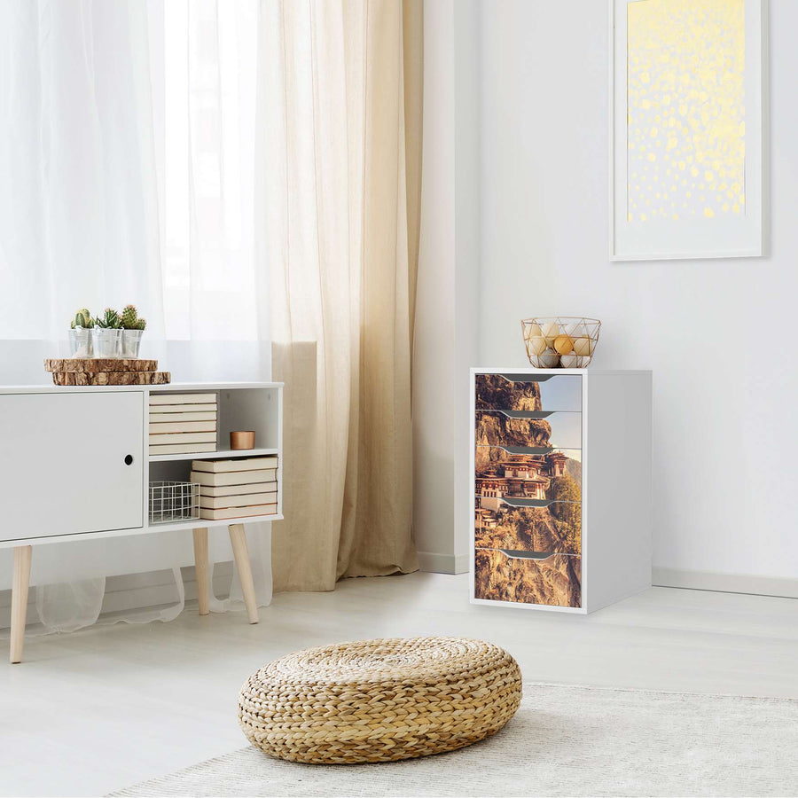 Klebefolie für Möbel Bhutans Paradise - IKEA Alex 5 Schubladen - Wohnzimmer