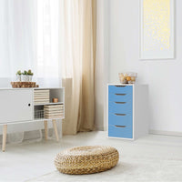 Klebefolie für Möbel Blau Light - IKEA Alex 5 Schubladen - Wohnzimmer