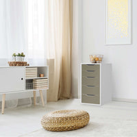 Klebefolie für Möbel Braungrau Light - IKEA Alex 5 Schubladen - Wohnzimmer