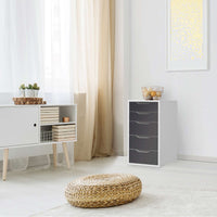Klebefolie für Möbel Grau Dark - IKEA Alex 5 Schubladen - Wohnzimmer