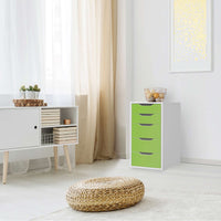 Klebefolie für Möbel Hellgrün Dark - IKEA Alex 5 Schubladen - Wohnzimmer