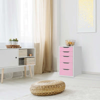 Klebefolie für Möbel Pink Light - IKEA Alex 5 Schubladen - Wohnzimmer