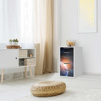 Klebefolie für Möbel Sunrise - IKEA Alex 5 Schubladen - Wohnzimmer