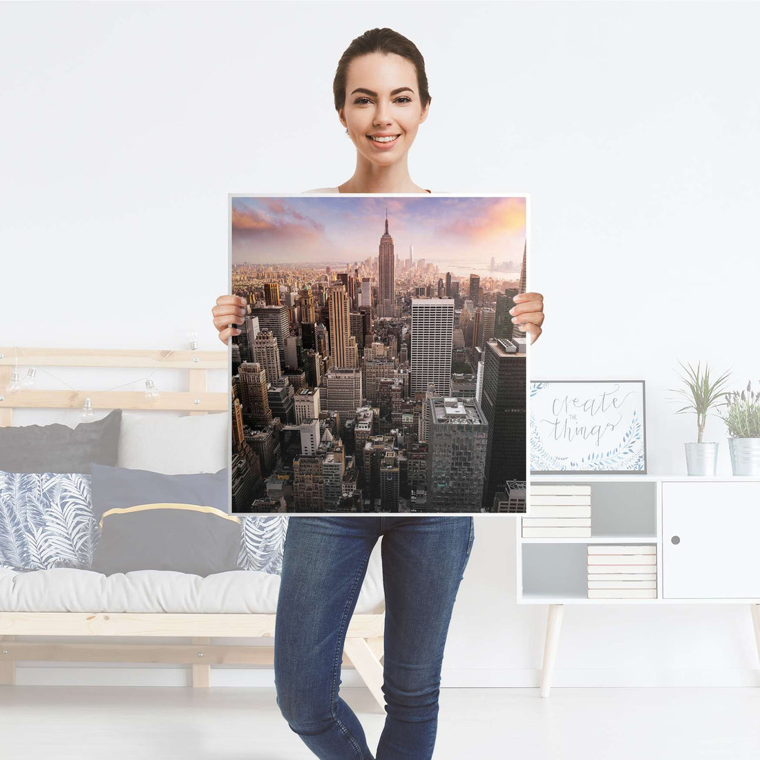 Klebefolie für Möbel Big Apple - IKEA Besta Regal 1 Türe - Folie