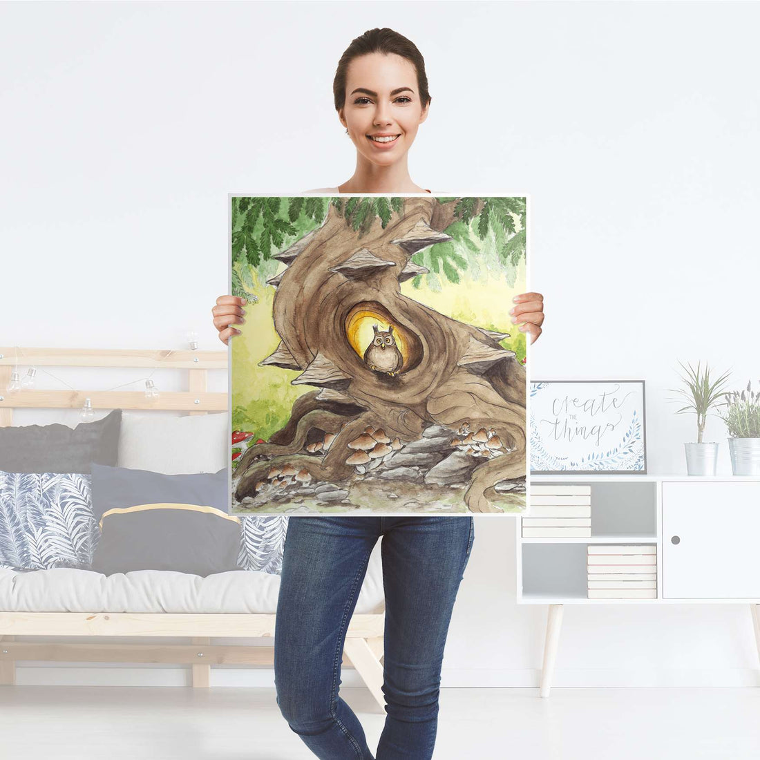 Klebefolie für Möbel Eulenbaum - IKEA Besta Regal 1 Türe - Folie