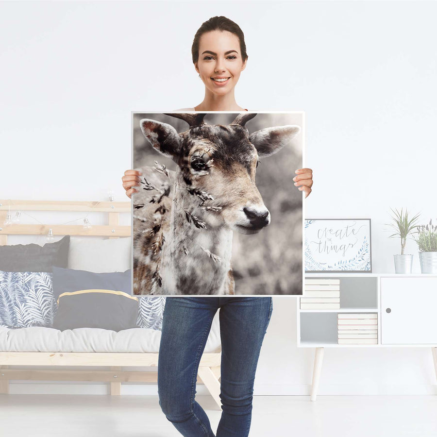 Klebefolie für Möbel Hirsch - IKEA Besta Regal 1 Türe - Folie