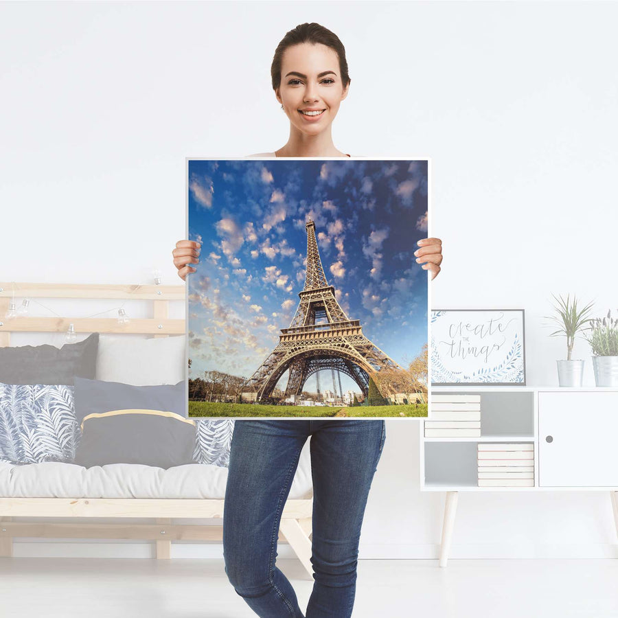 Klebefolie für Möbel La Tour Eiffel - IKEA Besta Regal 1 Türe - Folie