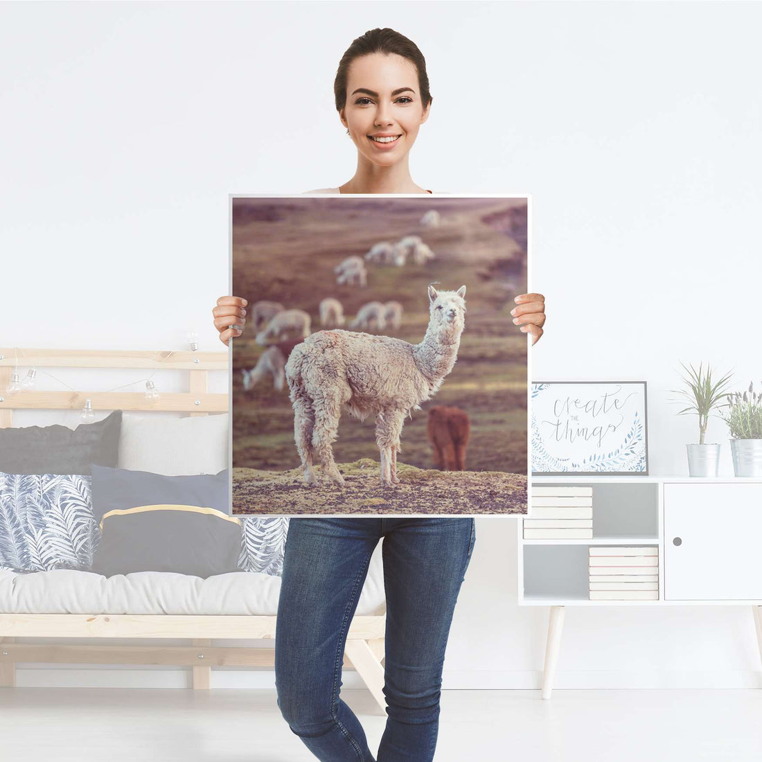 Klebefolie für Möbel Pako - IKEA Besta Regal 1 Türe - Folie