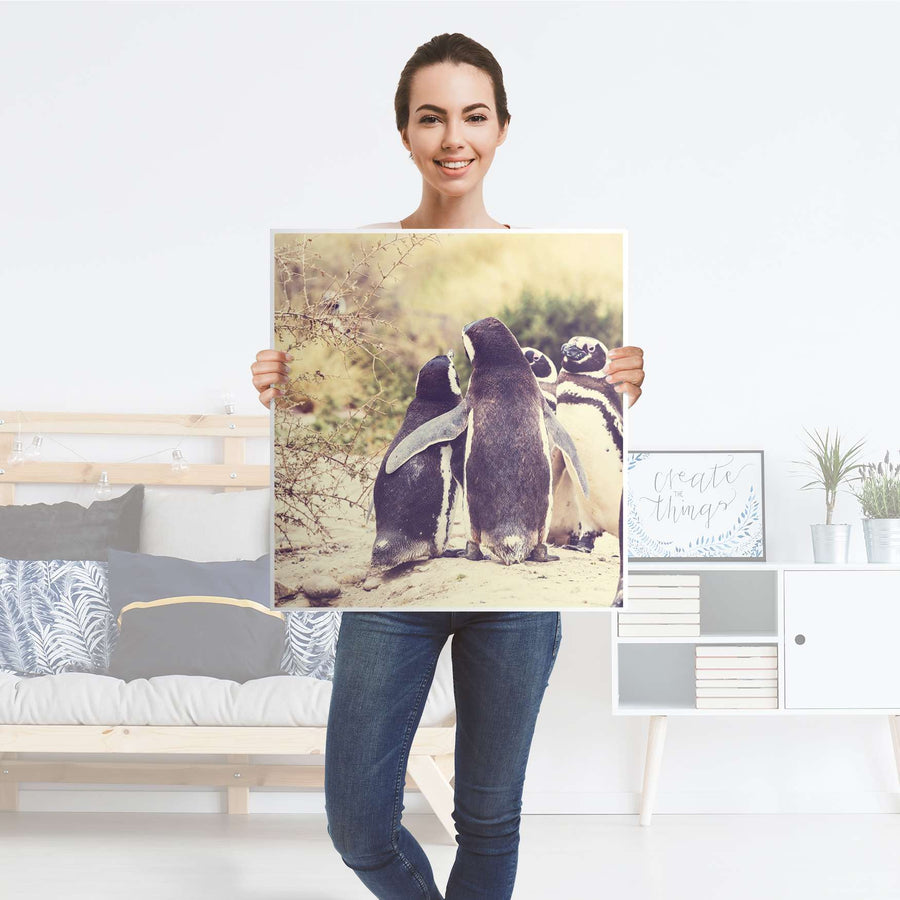 Klebefolie für Möbel Pingu Friendship - IKEA Besta Regal 1 Türe - Folie