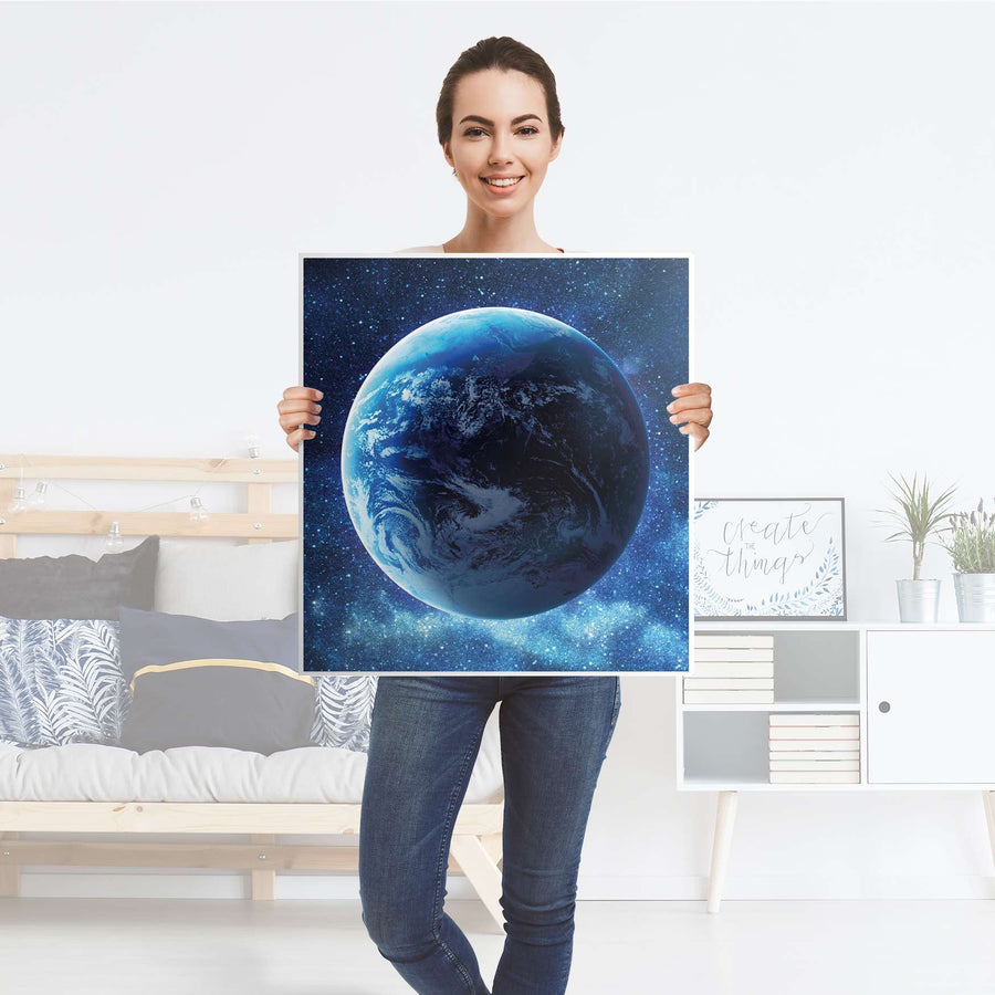 Klebefolie für Möbel Planet Blue - IKEA Besta Regal 1 Türe - Folie