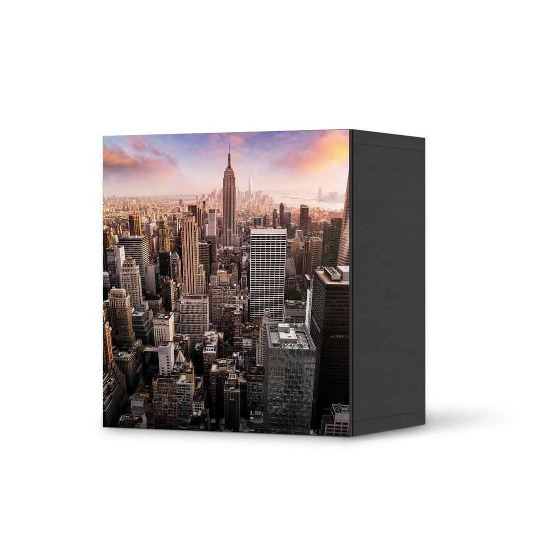 Klebefolie für Möbel Big Apple - IKEA Besta Regal 1 Türe - schwarz