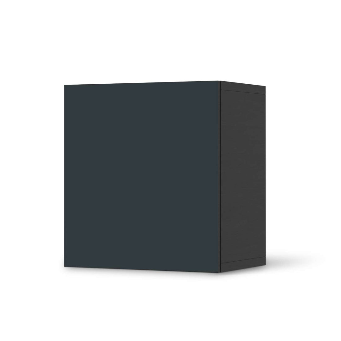 Klebefolie für Möbel Blaugrau Dark - IKEA Besta Regal 1 Türe - schwarz