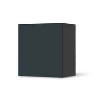 Klebefolie für Möbel Blaugrau Dark - IKEA Besta Regal 1 Türe - schwarz