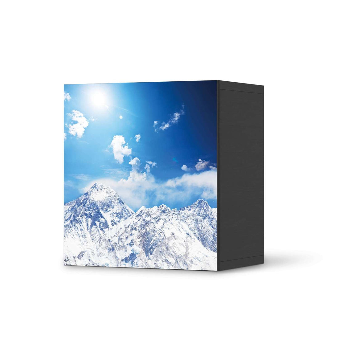Klebefolie für Möbel Everest - IKEA Besta Regal 1 Türe - schwarz