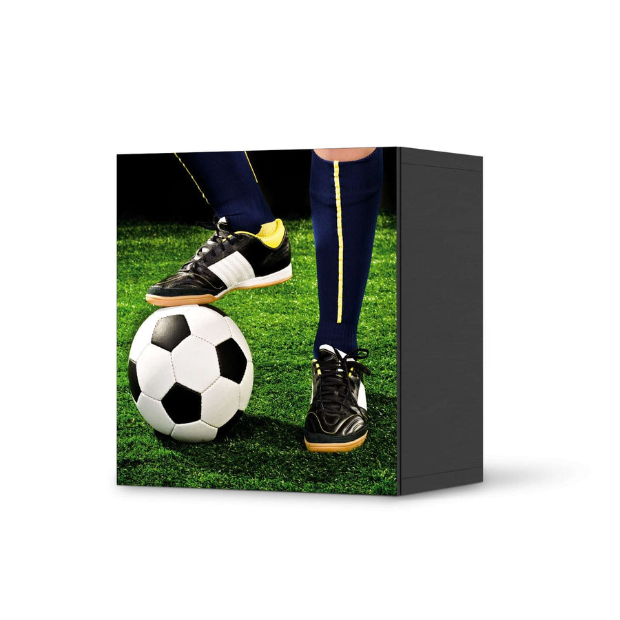 Klebefolie für Möbel Fussballstar - IKEA Besta Regal 1 Türe - schwarz