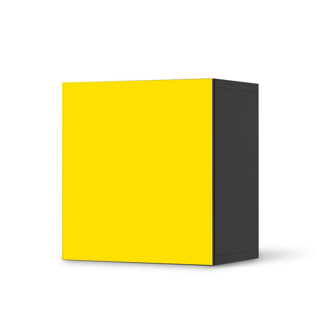 Klebefolie für Möbel Gelb Dark - IKEA Besta Regal 1 Türe - schwarz
