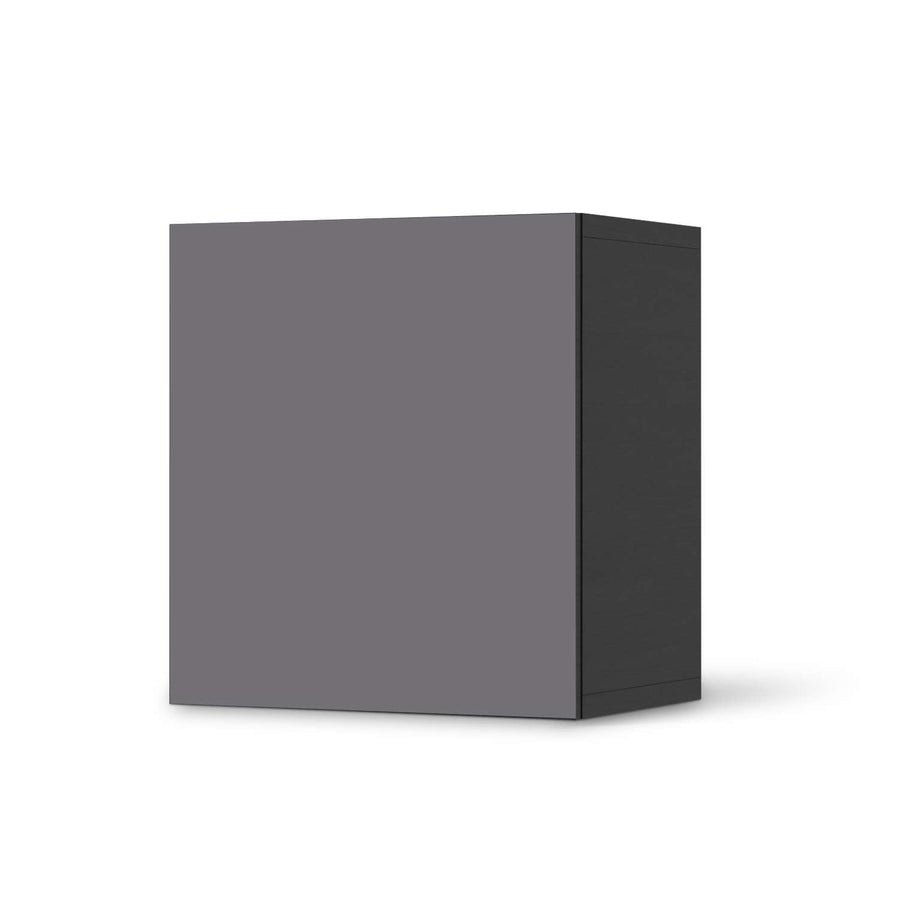 Klebefolie für Möbel Grau Light - IKEA Besta Regal 1 Türe - schwarz