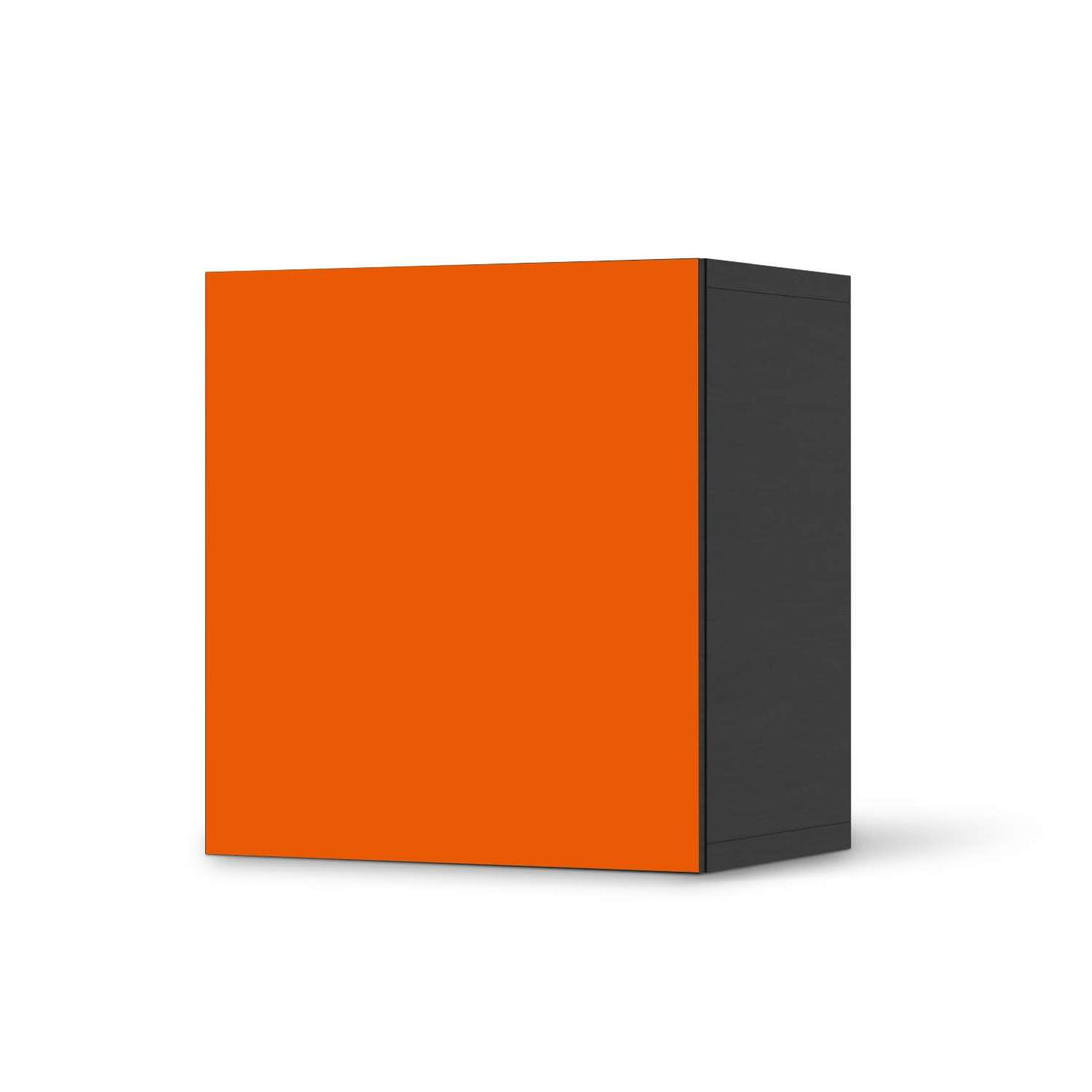 Klebefolie für Möbel Orange Dark - IKEA Besta Regal 1 Türe - schwarz