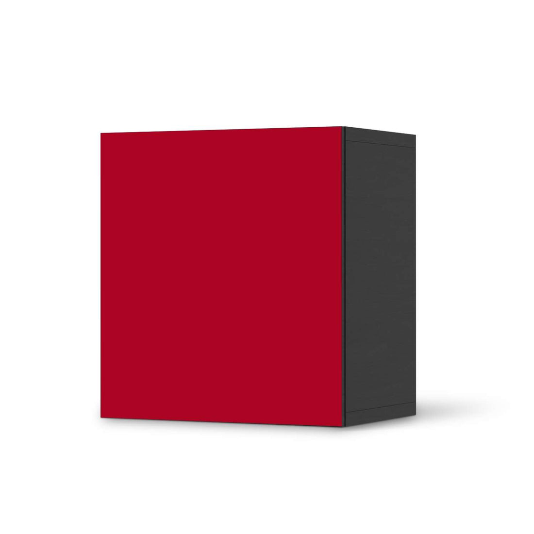 Klebefolie für Möbel Rot Dark - IKEA Besta Regal 1 Türe - schwarz