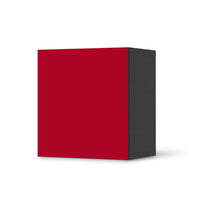 Klebefolie für Möbel Rot Dark - IKEA Besta Regal 1 Türe - schwarz