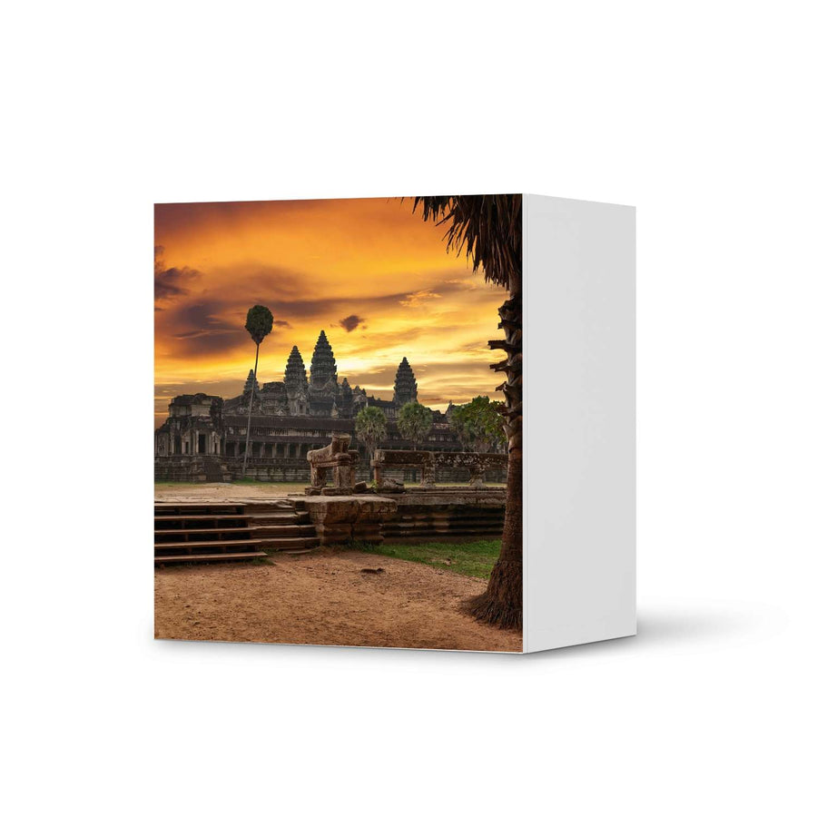 Klebefolie für Möbel Angkor Wat - IKEA Besta Regal 1 Türe  - weiss