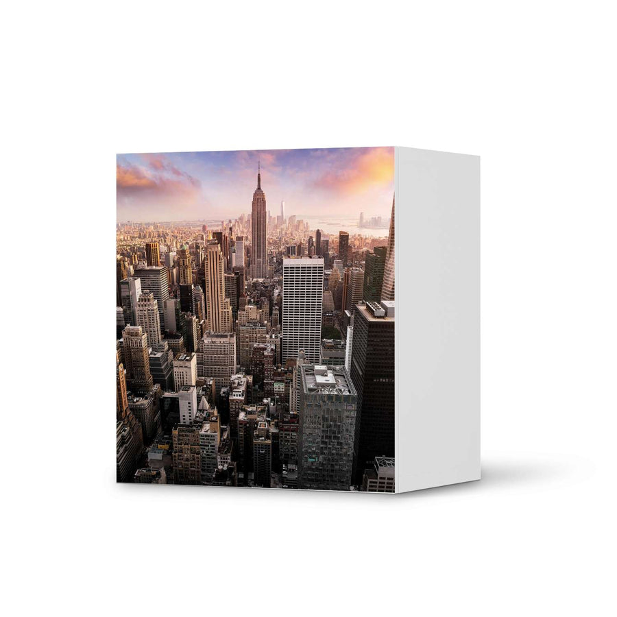 Klebefolie für Möbel Big Apple - IKEA Besta Regal 1 Türe  - weiss