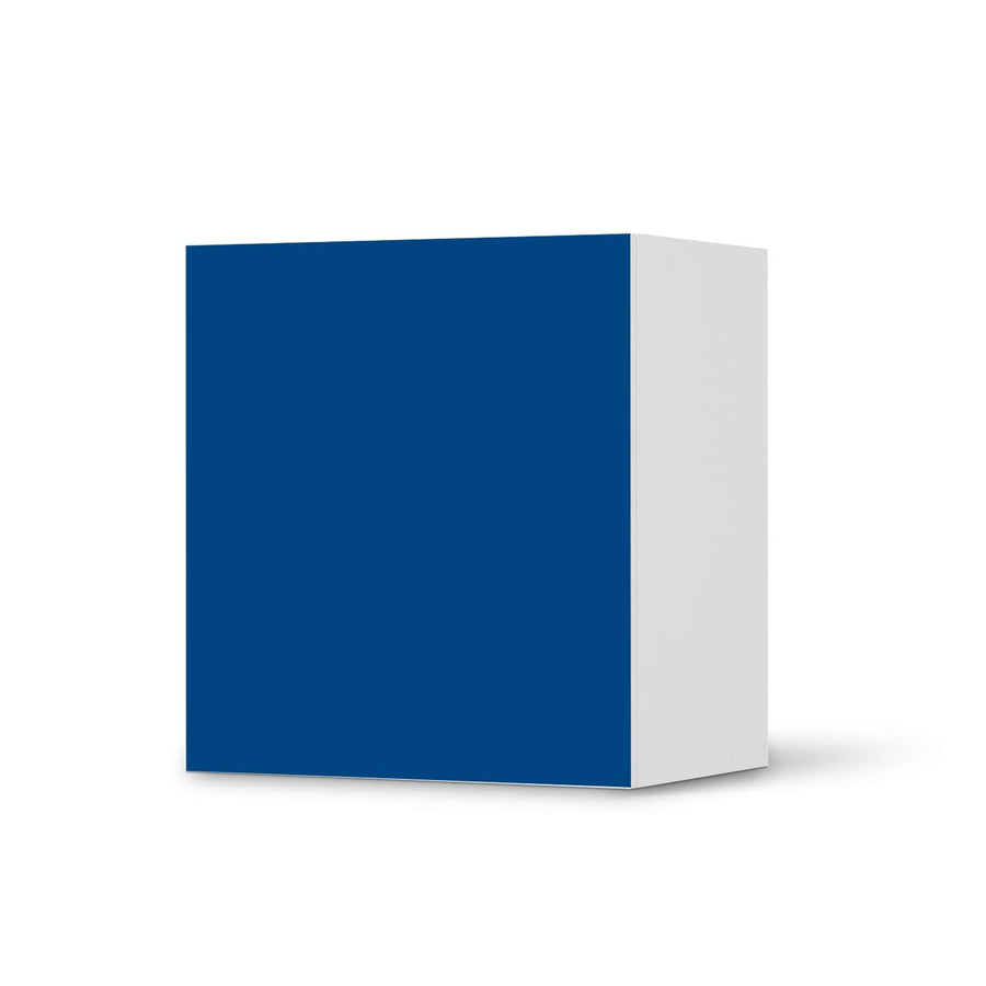 Klebefolie für Möbel Blau Dark - IKEA Besta Regal 1 Türe  - weiss