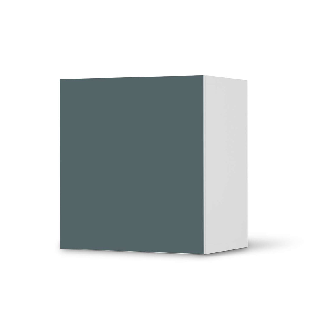 Klebefolie für Möbel Blaugrau Light - IKEA Besta Regal 1 Türe  - weiss
