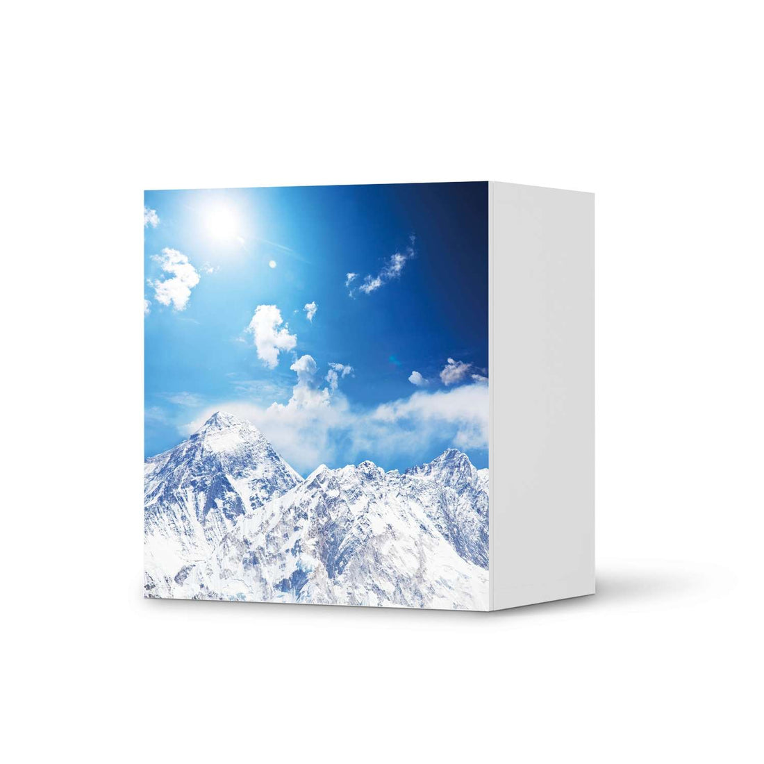 Klebefolie für Möbel Everest - IKEA Besta Regal 1 Türe  - weiss