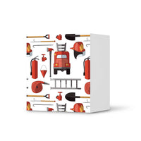 Klebefolie für Möbel Firefighter - IKEA Besta Regal 1 Türe  - weiss