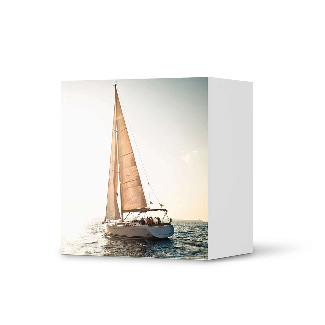 Klebefolie für Möbel Freedom - IKEA Besta Regal 1 Türe  - weiss