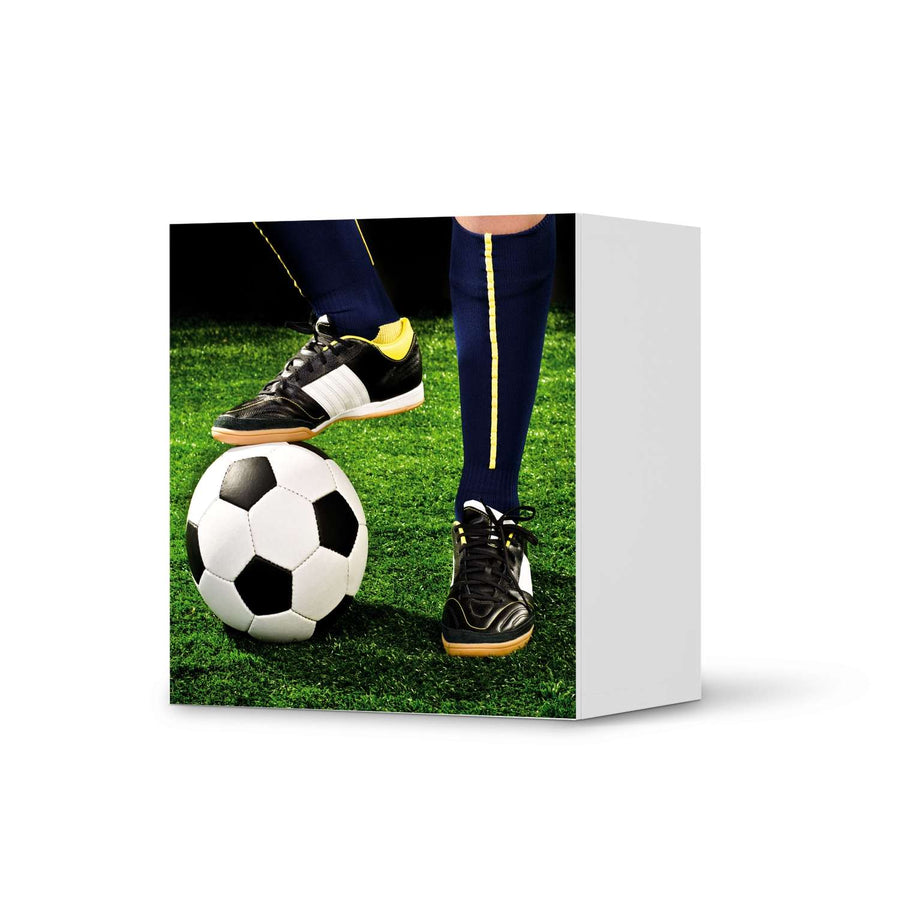 Klebefolie für Möbel Fussballstar - IKEA Besta Regal 1 Türe  - weiss