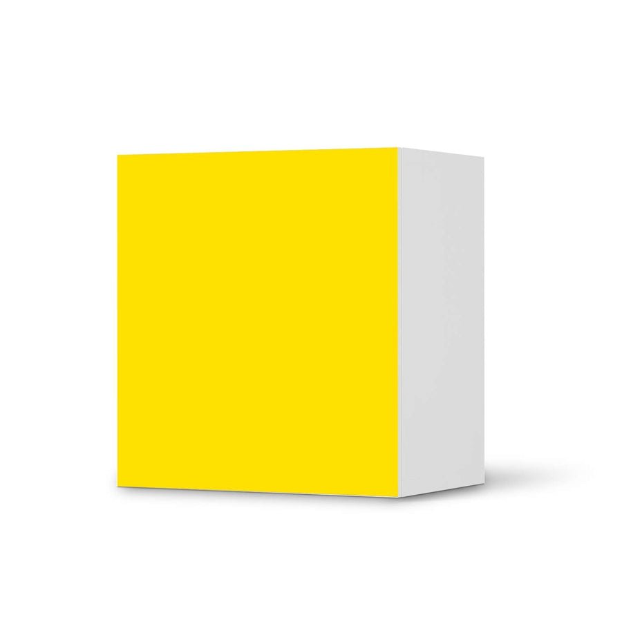 Klebefolie für Möbel Gelb Dark - IKEA Besta Regal 1 Türe  - weiss