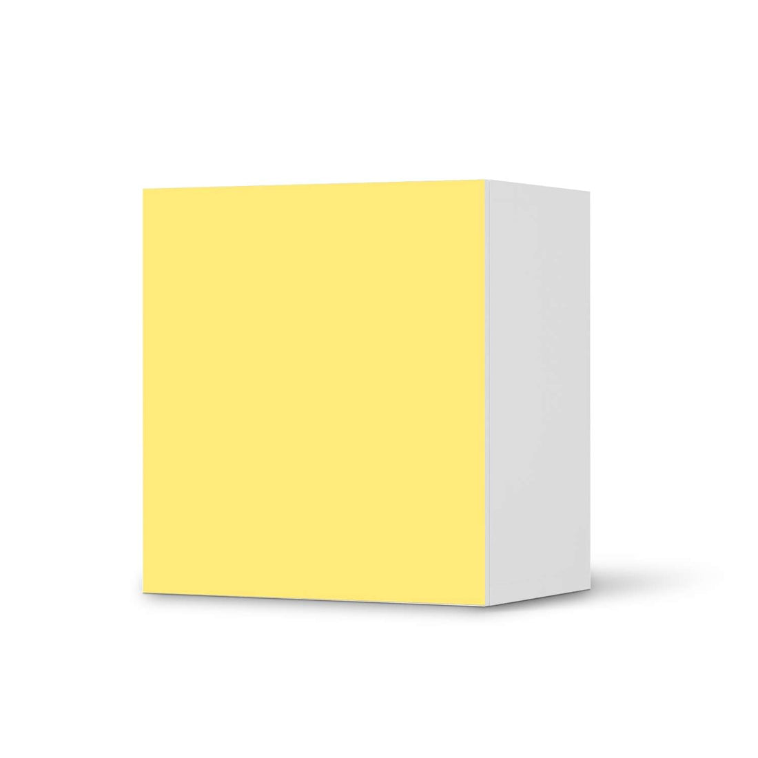 Klebefolie für Möbel Gelb Light - IKEA Besta Regal 1 Türe  - weiss