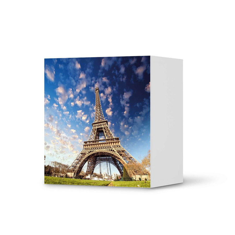 Klebefolie für Möbel La Tour Eiffel - IKEA Besta Regal 1 Türe  - weiss
